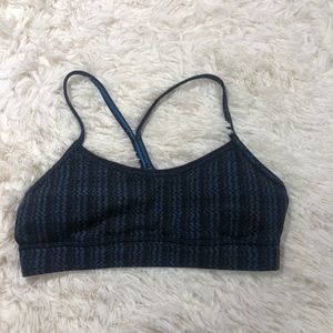 Lululemon Flow Y Bra IV Size 6 Blue Black